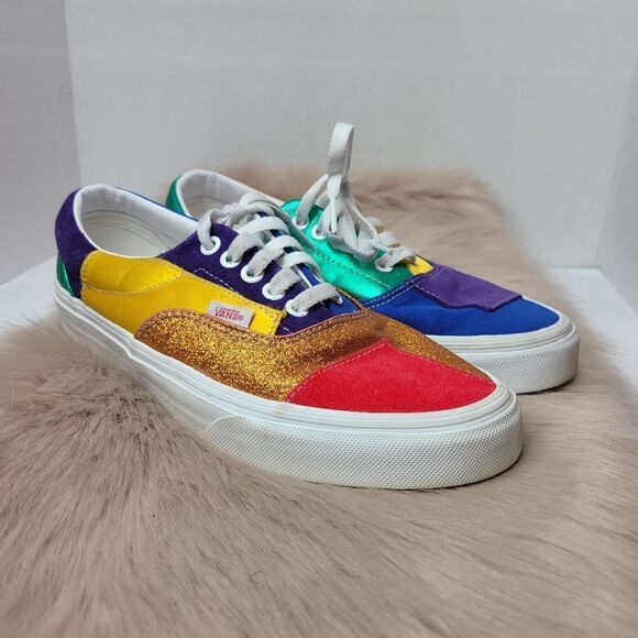 Vans Era Off the Wall Colorblock Sneakers Pride Colorful Sneaker Shoes Size 8 - Picture 1 of 10